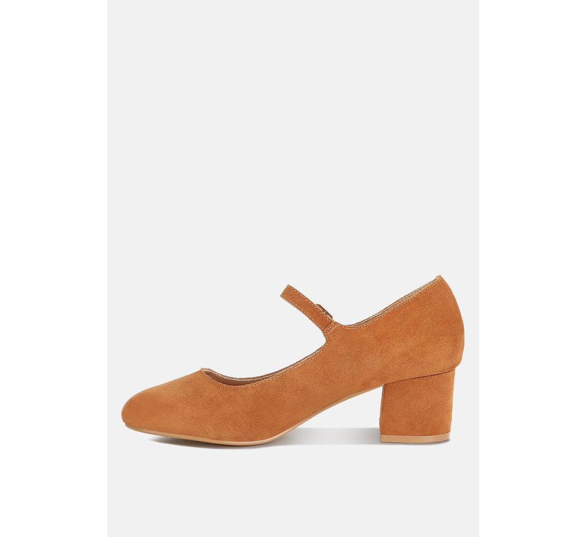 Dallin Womens Suede Block Heel sandal Mary Janes