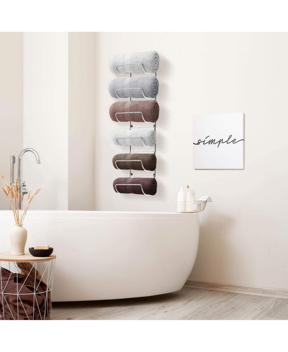 Sorbus 6-Level Bathroom Towel Rack Holder and Organizer
