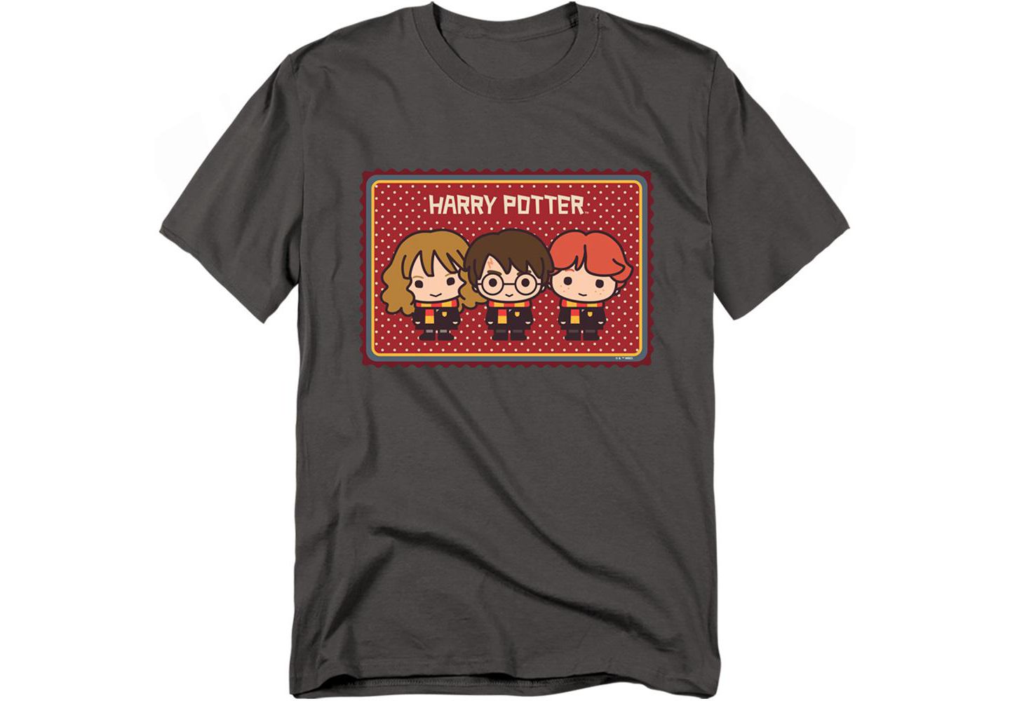 Мужская футболка Harry Potter Gryffindor Chibis, цвет: Угольный — фото 1