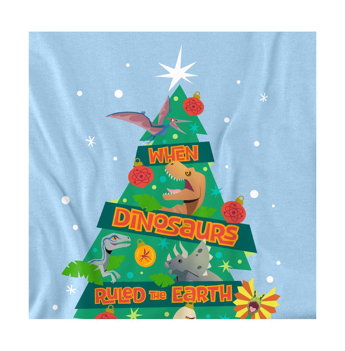 Jurassic Park Men's World Dinosaurs Ruled The Earth Christmas Tree T Shirt
