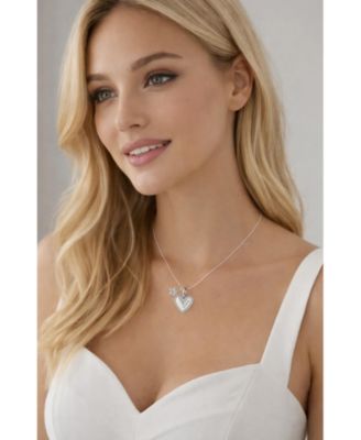 Sophia MOM Pave Heart & Floral Charm Necklace