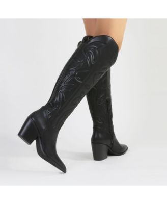 Women's Anniston Embossed Western Knee-High Boots