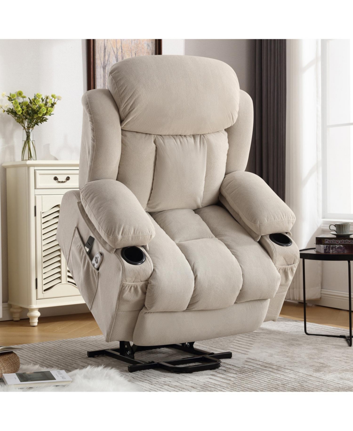 Streamdale Furniture Power Lift Recliner with Heat & Massage