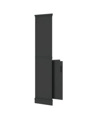 Tall Black Corner Cabinet with Doors