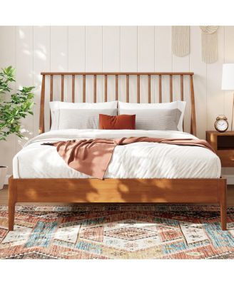 Solid Bamboo Spindle  Bohemian Mid-Century Modern