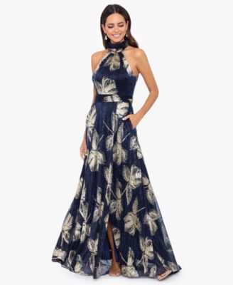 Petite Halter Neck A-Line Gown