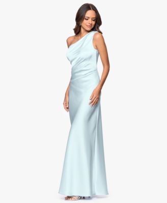 Petite One-Shoulder Sheath Gown