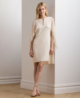 Lauren Ralph Lauren - Women's Cape Round Neck Cocktail Dress