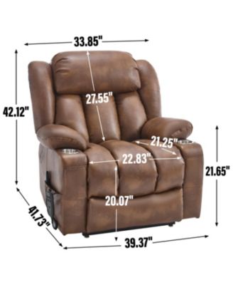Leatherair Power Lift Recliner 350 LBS Massage