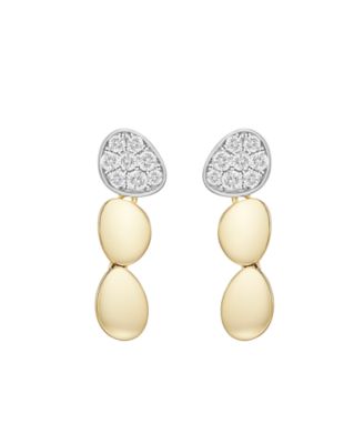 Diamond (1/4 ct. t.w.) Earrings in Sterling Silver and 14k Gold Over Sterling Silver