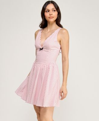 Juniors' Polka Dot Sleeveless Dress