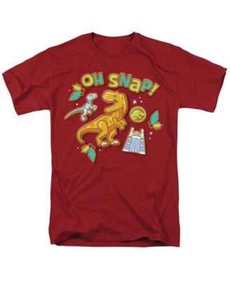 Men's Jurassic World Oh Snap Dinosaur Christmas Cookies T Shirt