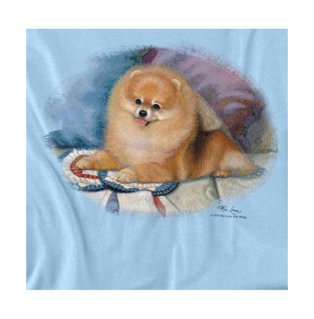 Wild Wings Men's Wildlife Pomeranian Portrait T Shirt