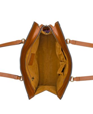 French Hydrangeas Medium Marena Woven Satchel Bag