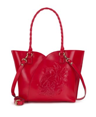 Parisian Floral Tooled Large Marion Tote Bag