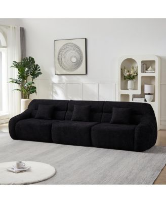 Streamdale Modern Luxury 123.2-inch Curved Chenille Modular Cloud Sofa.