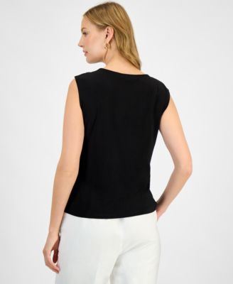 Women's Twist-Neck Sleeveless Top