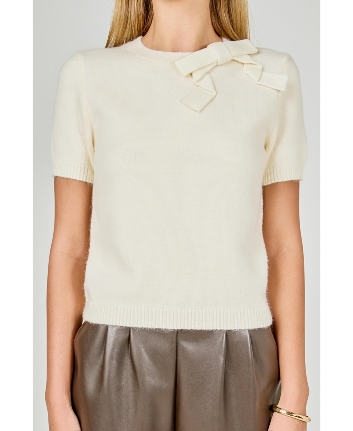 endless rose Women's Bow Detail Sweater