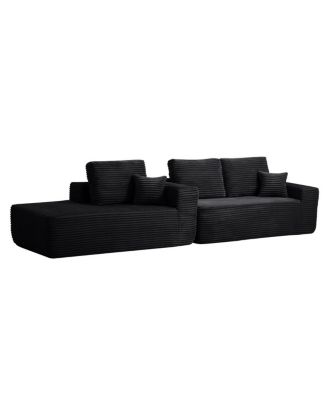 Streamdale 104" Cloud Sectional Sofa with L-Shape Chaise & Side Pockets, Left-facing