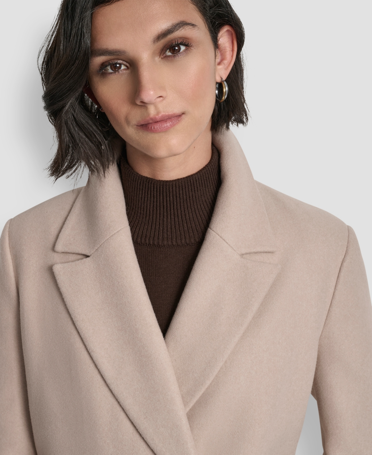 Dkny Women's Sams Double-Breasted Notch Collar Coat
