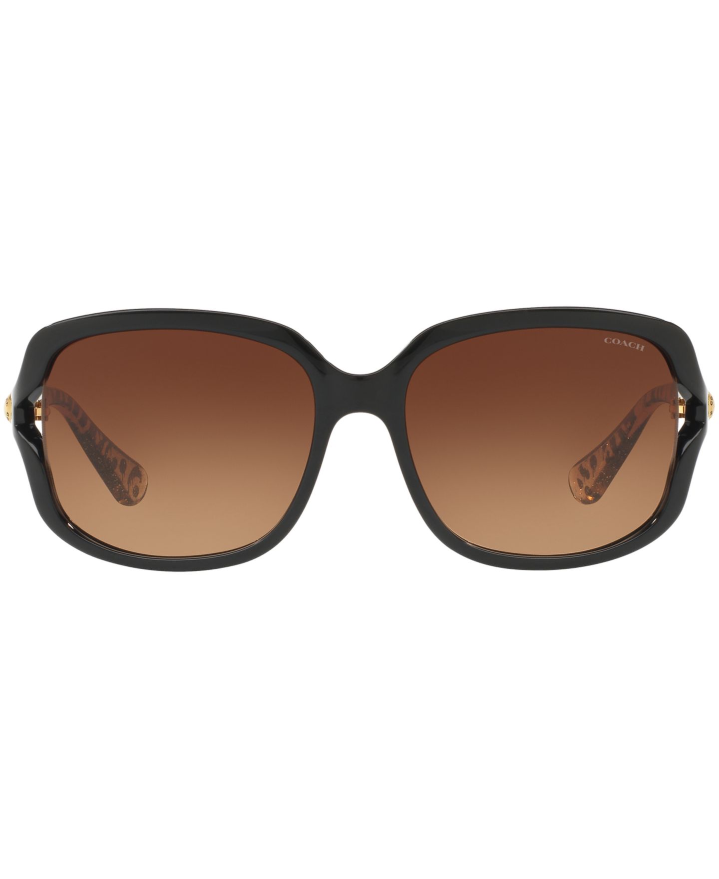 Женские солнцезащитные очки COACH Sunglasses, HC8169, цвет: Чёрный / Коричневый градиентный — фото 2