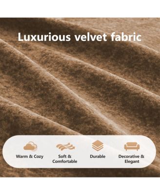  L-Shaped Boneless Sofa, Soft Velvet, Tufted, 32D Sponge, No Assembly, Camel