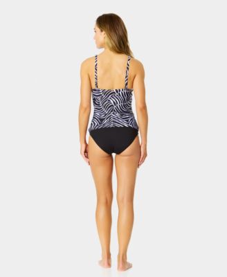 Women's Drape Front Tankini Top