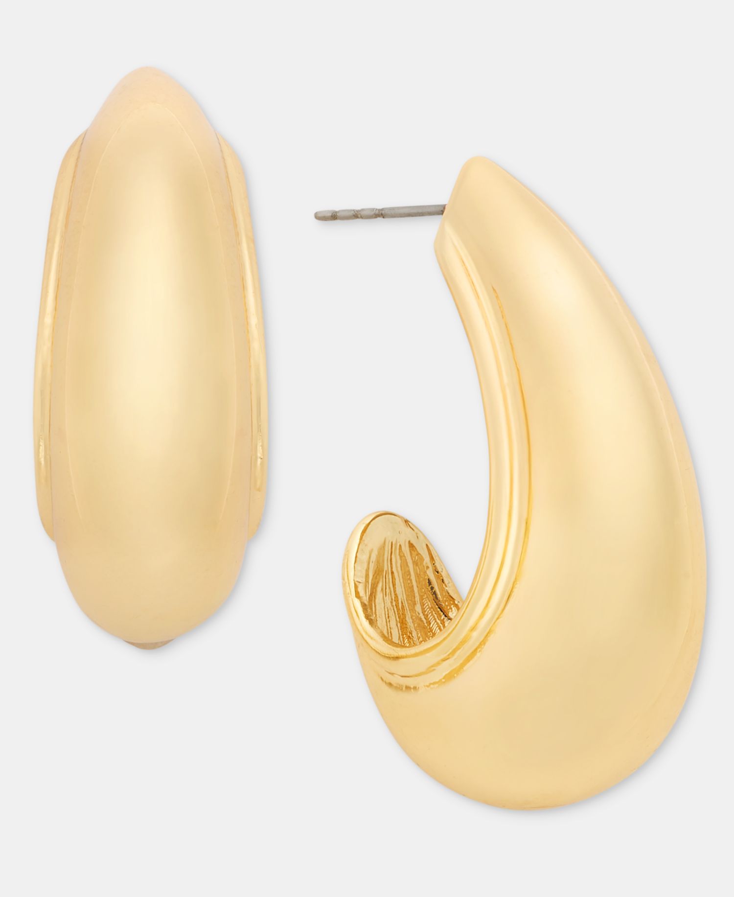 Oval Open Hoop Earrings