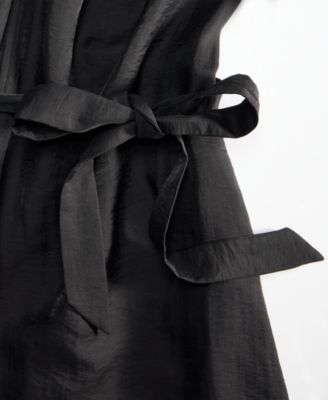 Women's 3/4 Sleeve Tie-Waist Midi Dress