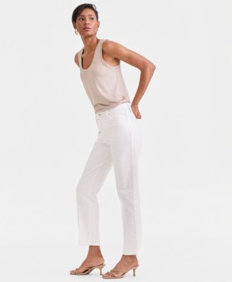 Women's High-Rise Straight Ankle Jeans