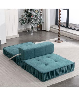 Green Folding Sofa, Futon Sleeper Chair, Convertible Chair, Floor Couch & Mattress