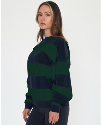 Women's Rugby Stripe Relaxed Sweatshirt
