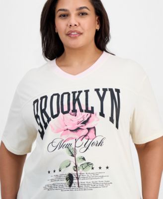 Trendy Plus Size Brooklyn V-Neck T-Shirt