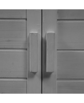 65 Inch Fir Wood Potting Bench with Drawer and Cabinet Storage