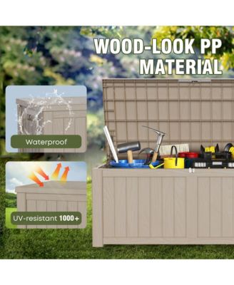  Mondawe 120 Gallon Resin Outdoor Storage Deck Box