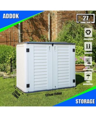 Mondawe HDPE 50" W x 29" D x 41" H Outdoor Storage Cabinet