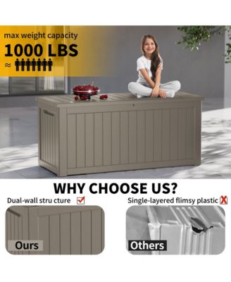 Mondawe 230 Gallon Large Resin Outdoor Storage Box