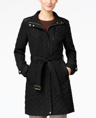 Cole Haan - Quilted Belted Coat
