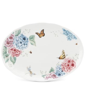 Lenox Butterfly Meadow Hydrangea Collection Oval Platter