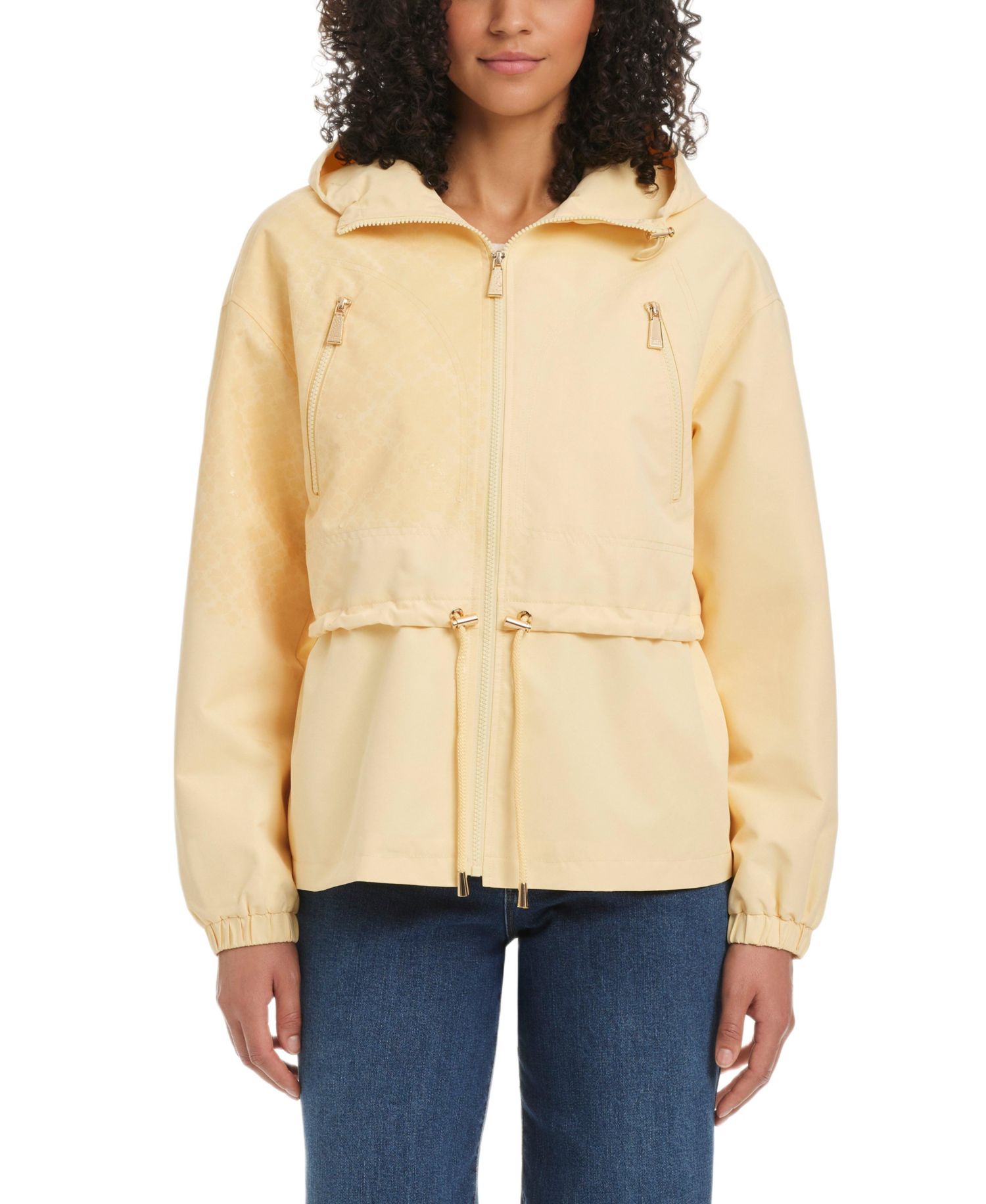 Women's Magic Print Cropped Anorak With Attached Hood