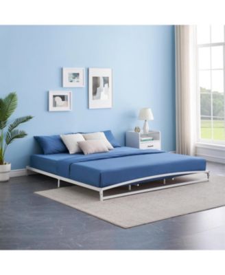 Low Bed Frame Full Size, 6 Inch Heavy Duty Metal Platform Full Bed Frame Low Profile, Mattress Foundation, No Box Spring Needed, Noise-Free