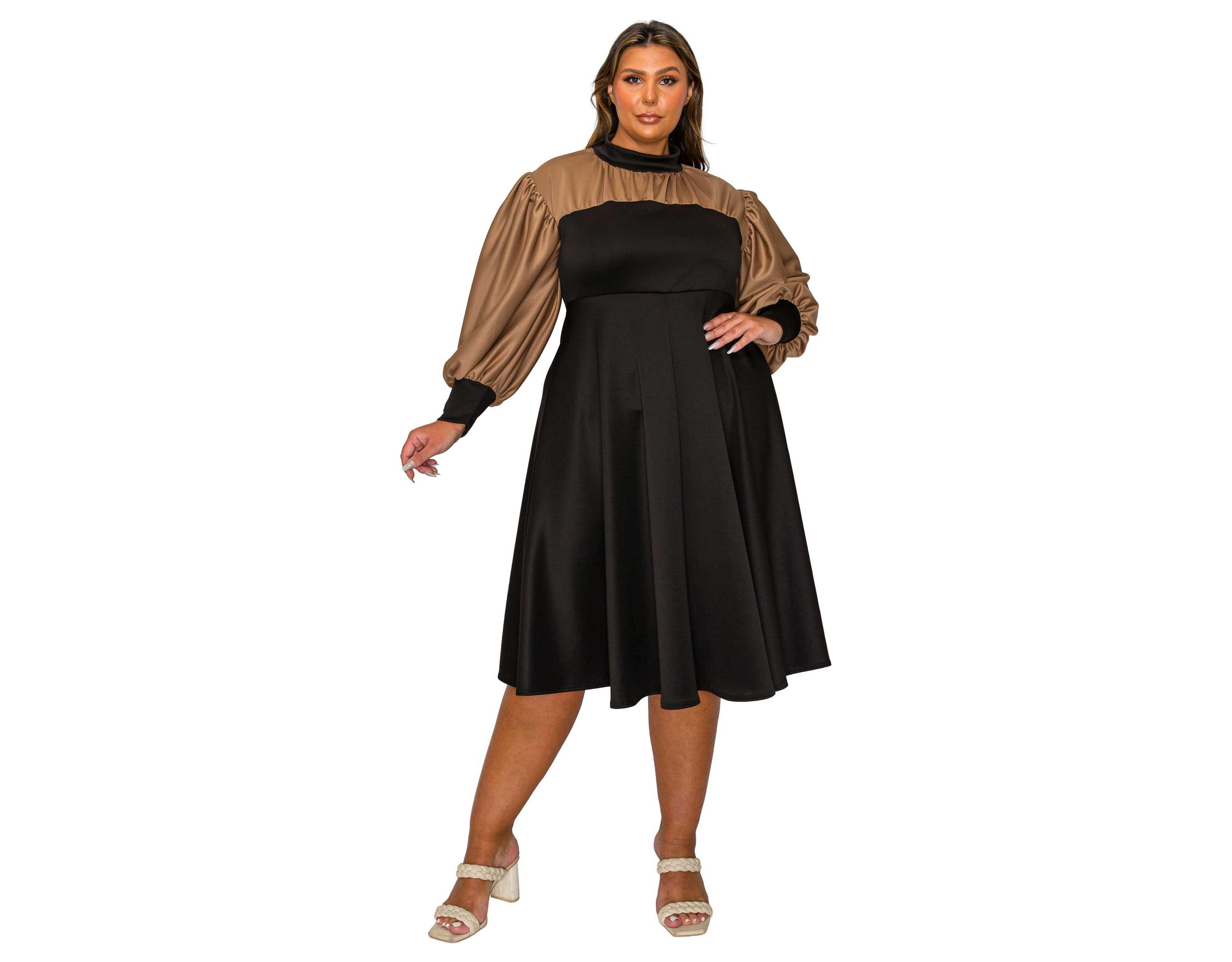 L I V D Women's Plus Calissa Colorblock Midi Dress