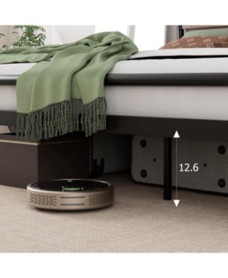  Platform Bed Frame with Wood Headboard, Heavy Duty Metal Slat Support, Noise Free Design Mattress Foundation