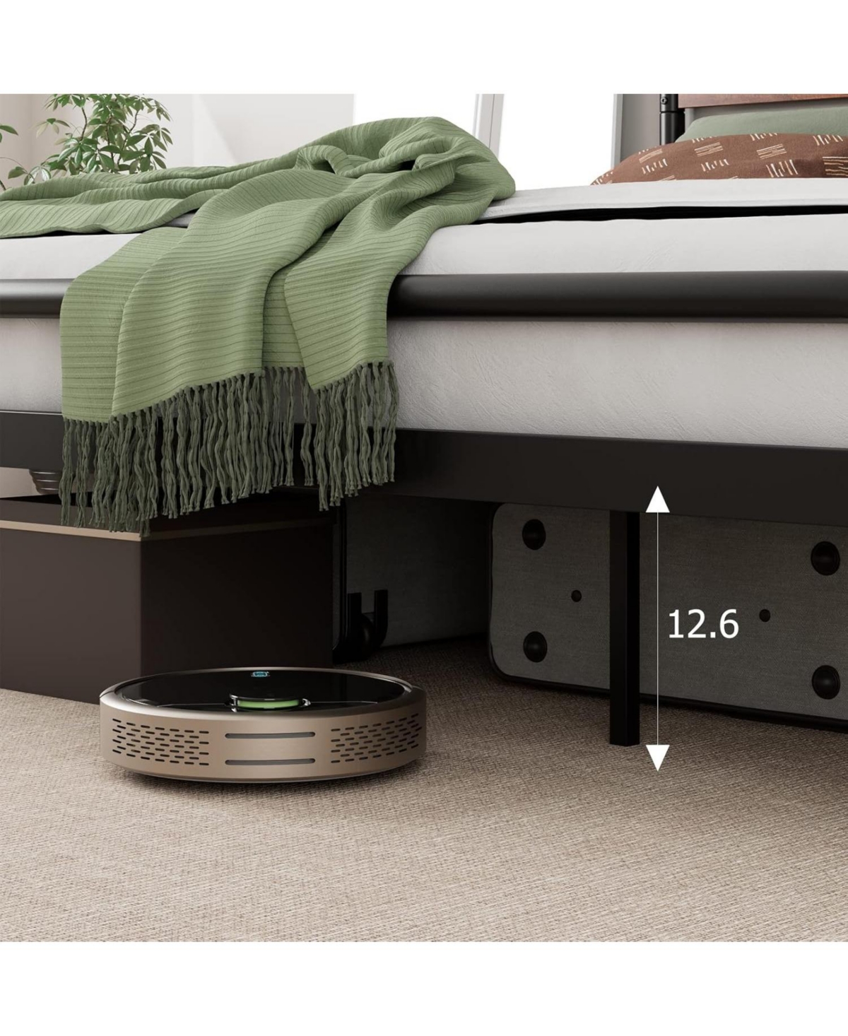 gaomon Platform Bed Frame with Wood Headboard, Heavy Duty Metal Slat Support, Noise Free Design Mattress Foundation