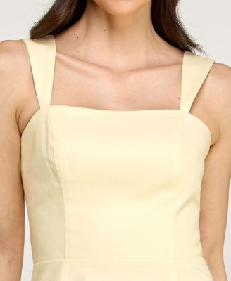 Juniors' Square Neck Sleeveless Short Dress