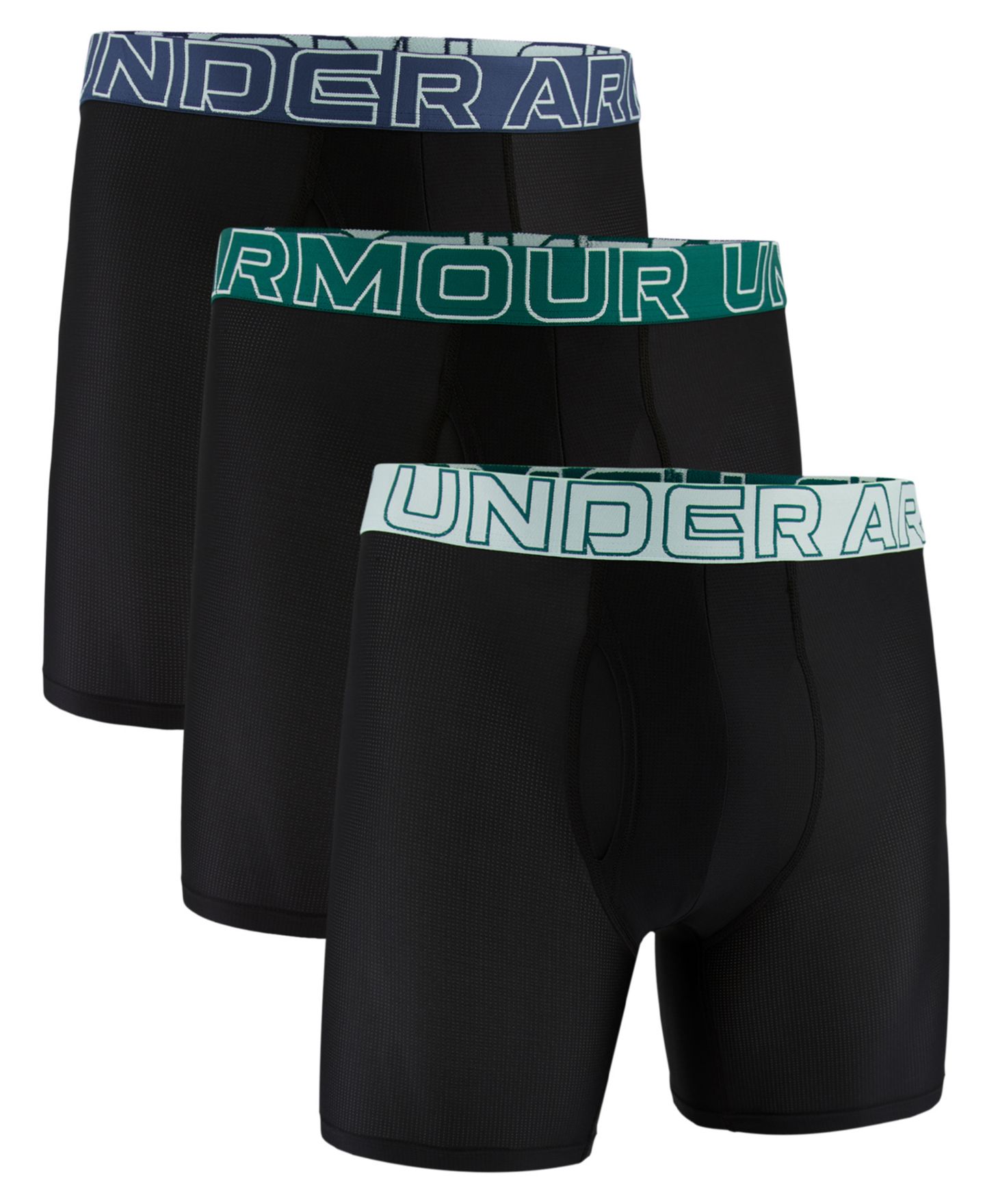 Трусы-боксеры Novelty для мужчин, 3 шт. — Under Armour, цвет: Чёрный — фото 1