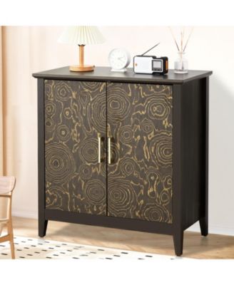 Farmhouse Sideboard Buffet Storage Cabinet with Adjustable Shelf, Coffee Bar Cabinet