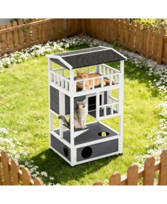 Feral Cat Shelter Cat House Wooden Outdoor Cat House