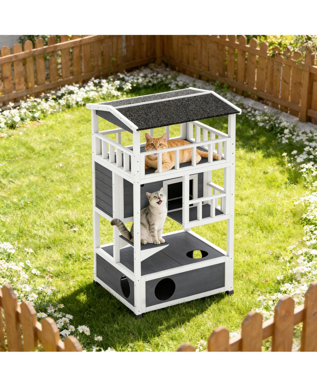 Zeus & Ruta Feral Cat Shelter Cat House Wooden Outdoor Cat House