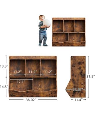 Kids Bookshelf and Toy Storage Bookcase, Multi-Shelf Cubby Organizer for Playroom and Classroom